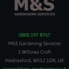 M & S Gardening Services