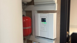 control panel for air source heat pump installation