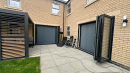 BlindScreen fitted to provide a neat, discreet solution for privacy, shading and flyscreen protection on larger glazed areas and doors.